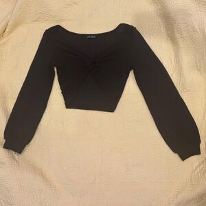 Shein Women's Black Crop-top